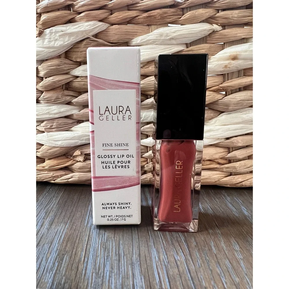 Laura Geller Fine Shine Glossy Lip Oil Pink Sheer Hydrating Lip Treatment
